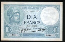France - 10 Francs "MINERVE", 24-4-1932, Papier Un Peu Jauni, Sinon Neuf. S.64421 - 10 F 1916-1942 ''Minerve''