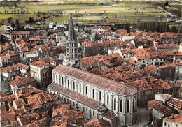 82-CAUSSADE- VUE DU CIEL L'EGLISE NOTRE-DAME ET LE CENTRE - Caussade