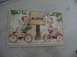 CPA Alger Algérie   Système Multi Vues Salut Bébé Enfants Vélos - Alger