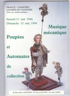 Catalogue De Vente Aux Enchères - Poupées Et Automates De Collection - Paris Mai 1996 - Programme