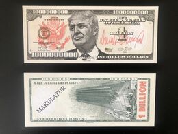 2016 Matej Gabris One Billion Dollars Donald J. Trump Tower Makulatur USD Dollar UNC SPECIMEN ESSAY Tirage Limité - Fictifs & Spécimens