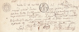 MARQUE FISCALE ET CONTRE MARQUE SUR EFFET DE COMMERCE 1823 - - Lettres & Documents