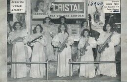 La Habana Women Band " Cuban Melody "  Emilia Cano, Cerro. Advert Cristal Beer . Cerveza . Bière - Cuba