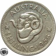 LaZooRo: Australia 1 Shilling 1956 XF / UNC - Silver - Shilling