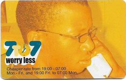 Namibia - Telecom Namibia - 7 To 7 - Worry Less, Solaic (NOT Fluorescent Issue), 2003, 20+2$, Used - Namibia