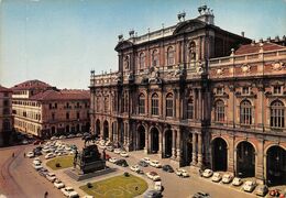 01870 "TORINO - PIAZZA ACCADEMIA ALBERTINA - PALAZZO CARIGNANO"  ANIMATA, AUTO. CART  NON SPED - Palazzo Carignano