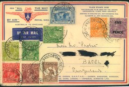 1931, Richly Franked Airmail From MELBOURNE" To Switzerland. - Brieven En Documenten