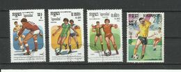 LOT TIMBRES KAMPUCHEA FOOTBALL OBLITERE - Kampuchea