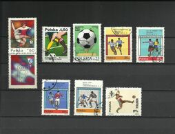 LOT TIMBRES POLOGNE FOOTBALL OBLITERE - Collections