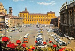 01880 "TORINO - P.ZZA CASTELLO" ANIMATA, AUTO, BUS DOPPIO. CART  NON SPED - Lugares Y Plazas