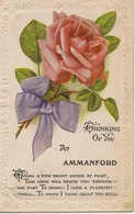 WALES CARMARTHENSHIRE AMMANFORD  GREETINGS CARD  THINKING OF YOU AT AMMANFORD - Carmarthenshire