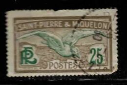 ST PIERRE & MIQUELON Scott # 89 Used - Bird - Fulmar Petrel - Used Stamps