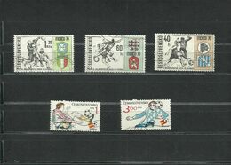 LOT TIMBRES TCHECOSLOVAQUIE FOOTBALL OBLITERE - Collections, Lots & Séries