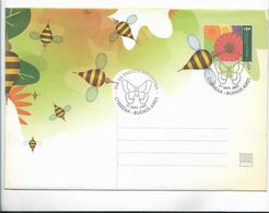ARGENTINA 2002 STATIONERY COVER FIRST DAY CANCEL BUTTERFLIES FLOWERS - Gebraucht