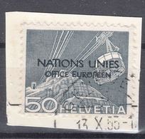 Switzerland 1950 Official, Nations Unies Office European Mi#9 Used - Dienstmarken