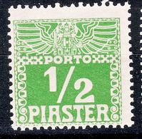 Austria Levant Porto 1908 Mi#7 X, Mint Hinged - Neufs