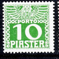 Austria Levant Porto 1908 Mi#12 Y, Mint Never Hinged - Nuovi