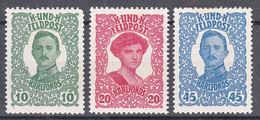 Austria Feldpost 1918 Mi#73-75 Mint Hinged - Unused Stamps