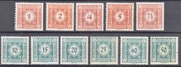 Austria 1922 Porto Stamps Mi#103-107 And Mi#112-117 Mint Hinged - Strafport