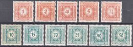 Austria 1922 Porto Stamps Mi#103-107 And Mi#112-117 Mint Never Hinged - Strafport