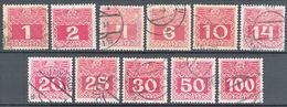 Austria 1908 Porto Stamps Mi#34-44 Used - Postage Due