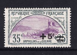 France Orphelins 1922 Yvert#166 Mint Hinged (avec Charniere) - Unused Stamps