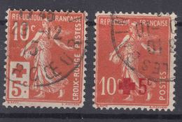France 1914 Red Cross - Croix Rouge Yvert#146 And 147 Used - Usati