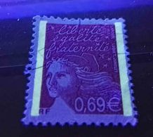 France 2002 Marianne De Luquet With Phosphore Line Yvert#3454 Used - Used Stamps