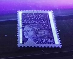 France 2002 Marianne De Luquet With Phosphore Line Yvert#3457 Used - Used Stamps