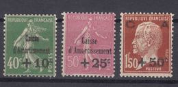 France 1929 Caisse D'Amortissement Yvert#253-255 Mint Hinged (avec Charniere) - Ungebraucht