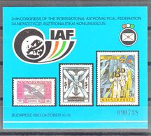 Hungary 1983 IAF Exhibion Commemorative Block - Unused Stamps