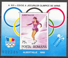 Romania 1992 Winter Olympic Games Mi#Block 269 Mint Never Hinged - Unused Stamps