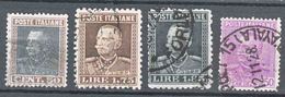 Italy Kingdom 1927 Mi#263,164,165 1928 Mi#284 Used - Oblitérés