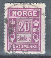 Norway 1921 Porto Mi#9 Used - Oblitérés
