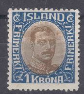 Iceland Island Ijsland 1920 Mi#96 Mint Hinged - Unused Stamps
