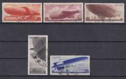 Russia USSR 1934 Airmail Zeppelin Mi#483-487 Used - Usados