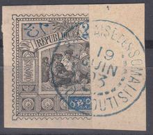 Obock 1894 Yvert#54a Used Bisect On Fragment - Oblitérés