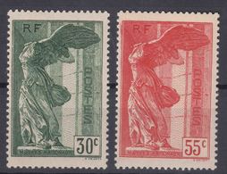 France 1937 Louvre Yvert#354-355 Mint Hinged (avec Charniere) - Neufs