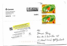 EP323 / SPANIEN - Retourbrief 2019 - Frankreich-Spanien - Storia Postale