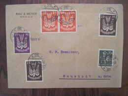 1923 Infla Berlin Neustadt Flugpost Air Mail Cover Deutsches Reich Allemagne DR Paire Paar - Covers & Documents