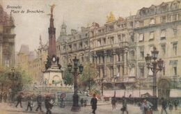 Bruxelles - Brussels - Illustrateur  A. Forestier - Place De Brouckére  - Scan Recto-verso - Lotes Y Colecciones