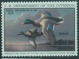 90224a -  USA - STAMPS: SCOTT # RW62  Migratory Bird Hunting Stamp MINT MNH 1995 - Duck Stamps