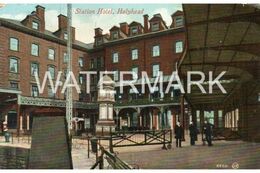 HOLYHEAD STATION HOTEL OLD COLOUR POSTCARD WALES - Anglesey