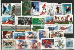 CANADA, Beau Lot De 30 Timbres Oblitérés Grands Formats,tous Thème SPORTS,avec Timbres Récents,  Bonne Qualité Lot #  1 - Altri & Non Classificati