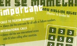 SOUTH AFRICA Used Phonecard/ Gebruiklte Telefoonkaart "EK SE MAMELA ! (GREEN)" - Südafrika