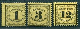 F0494 - ALTDEUTSCHLAND-BADEN - Landpost 1-3 - 1+2 Ohne Gummi, 3 Mit Falz Aber Fenster - Ungebraucht