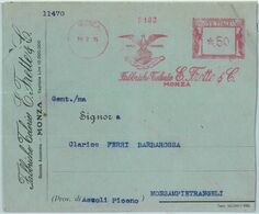 91106 - ITALY - POSTAL HISTORY - RED Mechanical Postmak - BIRDS EagleS LINEN 1931 - Mechanical Postmarks (Advertisement)