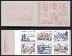 SWEDEN 1984 Old Town Views Booklet MNH / **.  Michel MH101 - 1981-..