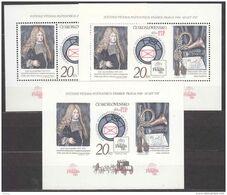 Czechoslovakia 1986 Praga 88 Mi#Block 67 A B And C Mint Never Hinged - Unused Stamps