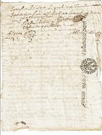 1679 - Document Manuscrit - Cachet Généralité D'Alençon - Taxe De "Six Deniers Pour Quart" (1/4 De Feuille)" - Timbri Generalità